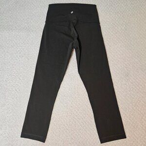 Lululemon Wunder Under Dark Olive High‑Rise Crop Luxtreme Leggings – Size 4